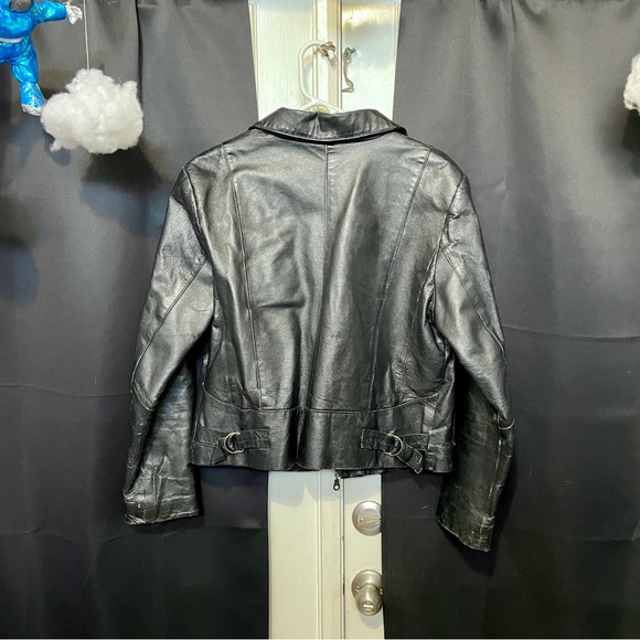 L ZLC Collections Black Real Leather jacket - Picture 2 of 8